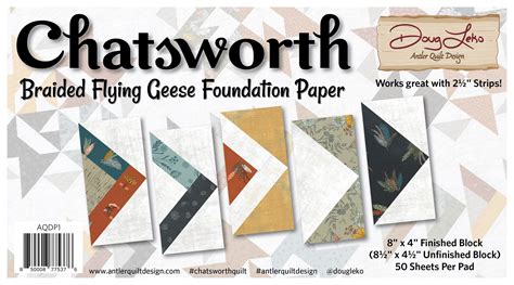 Chatsworth Braided Flying Geese Foundation Paper By Doug Leko Of Antler