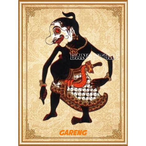 Jual Poster Wayang Kulit Jawa Gareng Untuk Hiasan Dinding Sebagai