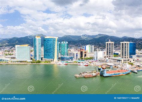 Port Of Spain Trinidad And Tobago Dec 24 2019 Aerial View Of The