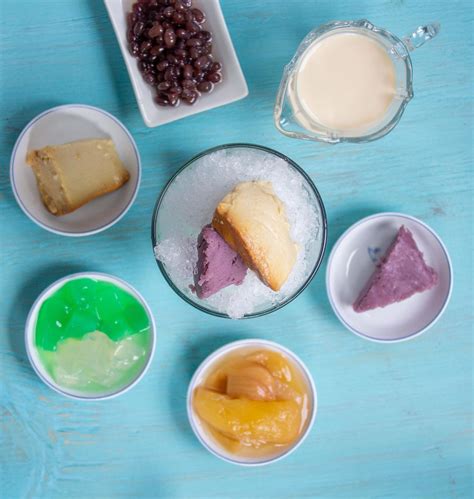 How To Make Halo Halo Filipino Shaved Ice Dessert With Mixed Fruits And Sweet Beans Manila Spoon