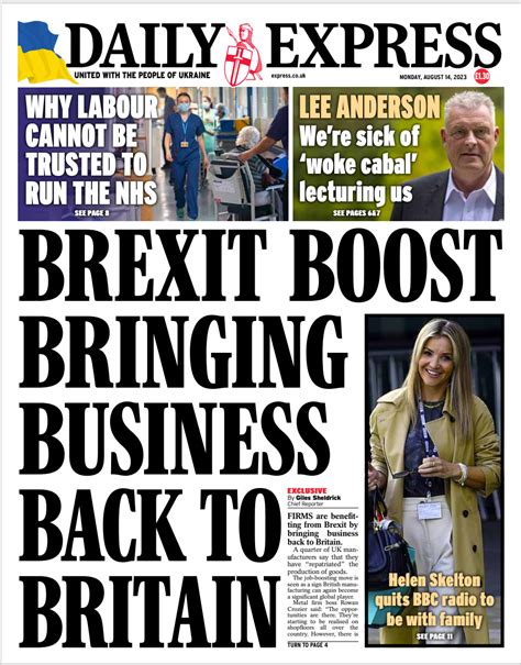 Daily Express Front Page Th Of August Tomorrow S Papers Today