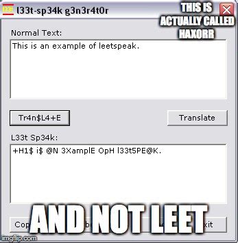 Leet Translator - Imgflip