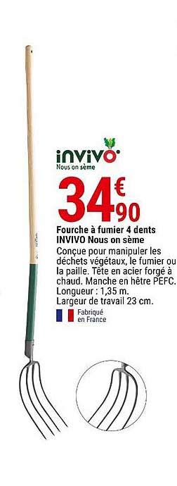 Promo Fourche Fumier Dents Invivo Nous On S Me Chez Gamm Vert