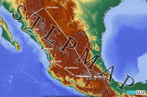 Stepmap Mexiko Nord Landkarte F R Mexiko