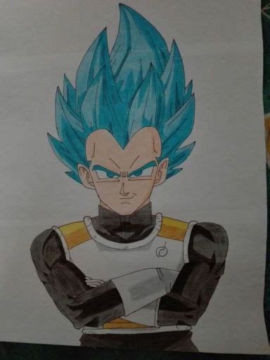 Dibujo De Vegeta Ssj Blue Terminado Dragon Ball Espa Ol Amino