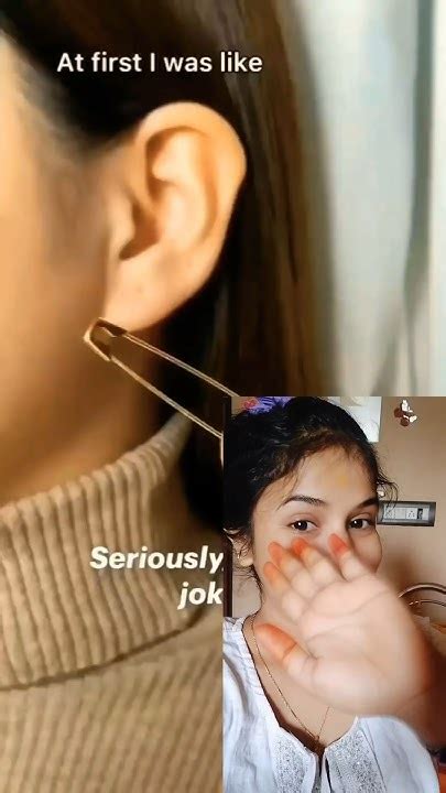 Viral Safety Pin 🧷 Earrings Hacks 🤫😱makeuptutorial Shorts Youtube