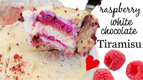 Easy No Bake Raspberry White Chocolate Valentine S Day Tiramisu