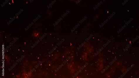 4k Fire Embers Fire Particles Sparks Over Black Background Fire Flames