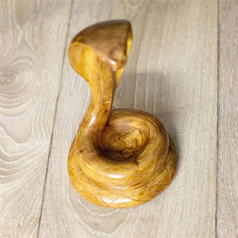 Wooden snake wood carving sculpture wooden figure hand | Etsy