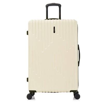 Inusa Drip Lightweight Hardside Large Checked Spinner Suitcase - Sand ...