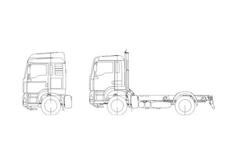 Download drawing MAN TGA 4x4 Chassis Truck 2001 in ai pdf png svg formats