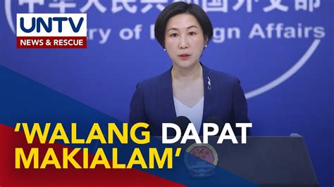 China Tutol Sa Umano Y Pakikialam Ng Ibang Bansa Sa Isyu Sa South