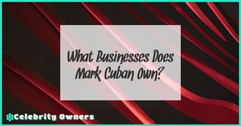 What Businesses Does Mark Cuban Own? A Comprehensive List