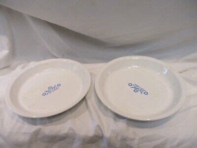 Two Corning Ware Blue Cornflower P Pie Plate Vintage Two Pie