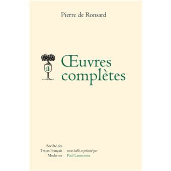 Oeuvres Compl Tes Coffret Tomes I Vii Coffret Pierre De Ronsard