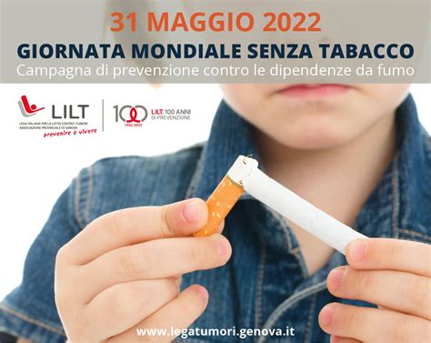 Crotone il 31 maggio è la Giornata mondiale senza tabacco Lilt in