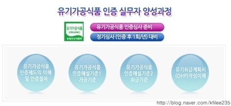 한국식품정보원 1211유기가공식품 인증 실무자 양성과정 네이버 블로그