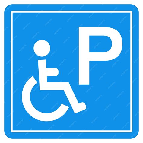 Premium Vector Disabled Parking Symbol Sign Safety Equipment Vector