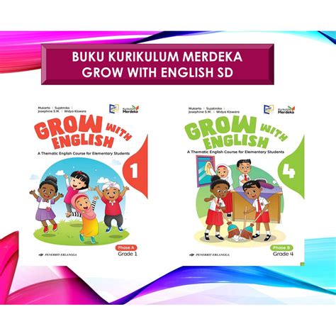 Jual GROW WITH ENGLISH KELAS 1 2 4 5 SD KURIKULUM MERDEKA Shopee