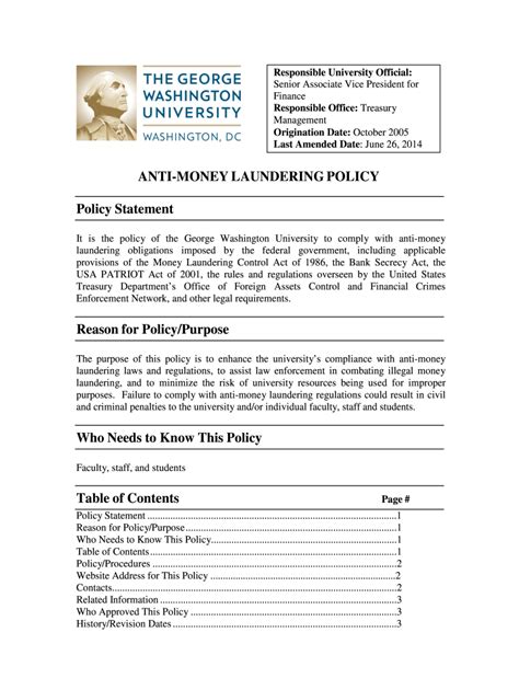 Anti Money Laundering Template - Fill Online, Printable, Fillable ...