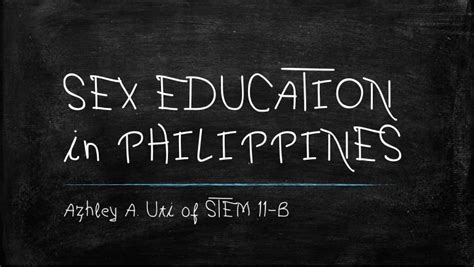 Sex Education In Philippines