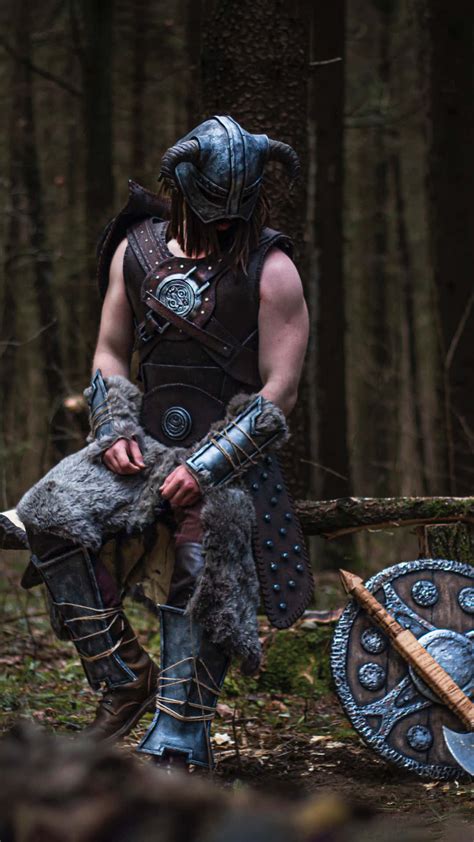 Download A Fierce Viking Warrior Ready For Battle