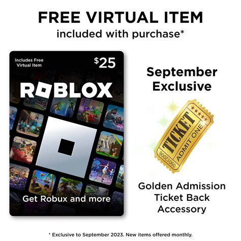 Roblox 25 Digital Gift Card Includes Exclusive Virtual Item