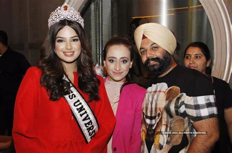 Miss Universe Harnaaz Kaur Sandhu Receives A Warm Welcome As She