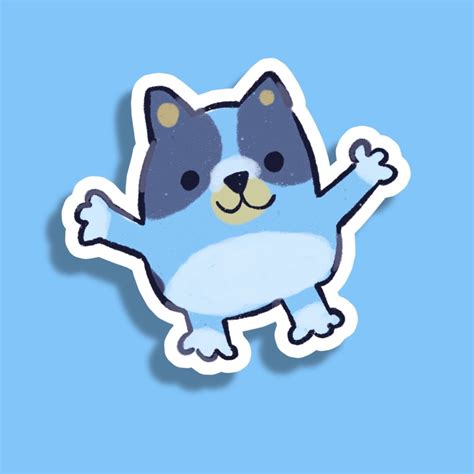 Blue Dog Puppy Inspired Dogo Sticker - Etsy