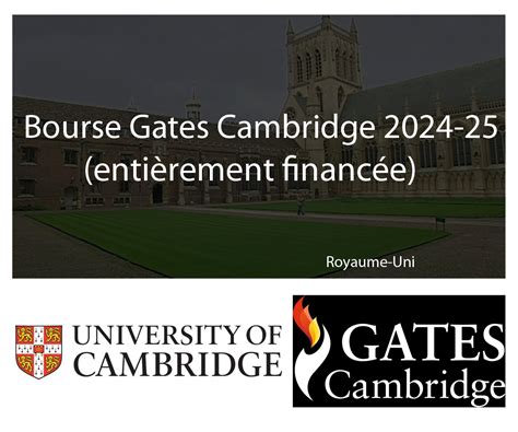 Avis de Bourse Gates Cambridge 2024 25 entièrement financée Royaume