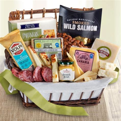 Gourmet Cheese And Meats Hamper T Basket Aa5035 A T Inside