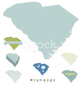 South Carolina State Maps Stock Vector Royalty Free FreeImages