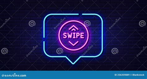 Swipe Up Button Line Icon Scrolling Arrow Sign Landing Page Scroll