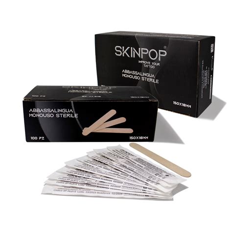 Abbassalingua Skinpop Sterile Conf Pz Tattoo Supply Piercing