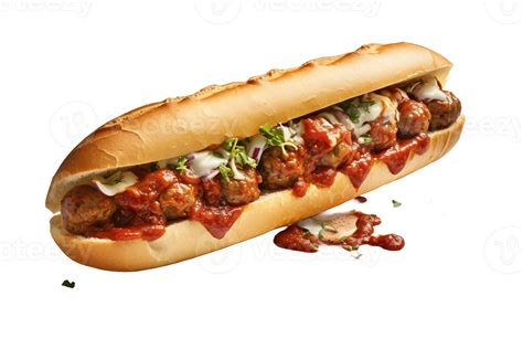 Ai Generated Meatball Sandwich With Transparent Background 36498735 Png