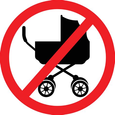 No Baby Stroller Allowed. Baby Restriction Sign 17546305 Vector Art at Vecteezy