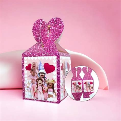 Girl Roblox Favor Boxes Etsy