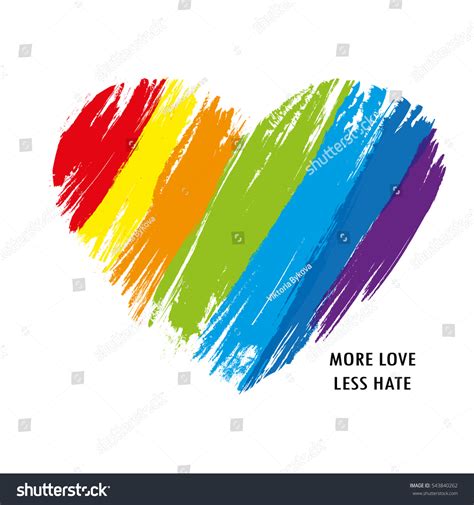 Lgbt Heart Vector Format Rainbow Heart Stock Vector Royalty Free