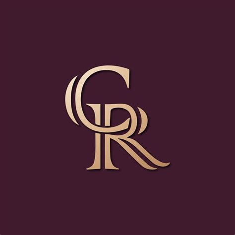 Premium Vector Cr Luxury Outline Logo Design Vector Image