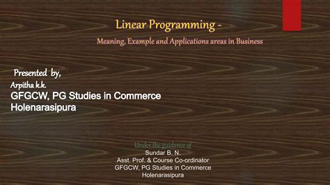 Linear Programming Meaning Example And Application In Business Ppt Free Download