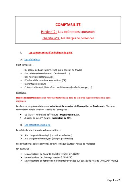 Compta P Chap Notes De Cours Comptabilite Partie N Les