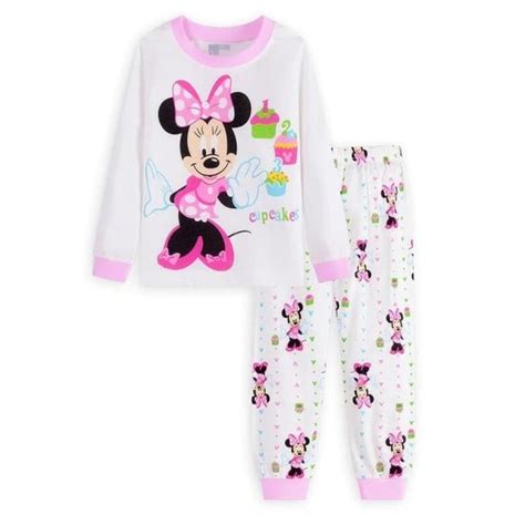 Pijama Blanco De Dos Piezas Con Estampado De Minnie Mouse Todo Pijamas