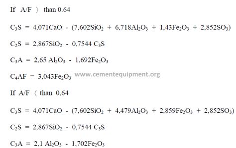 EVERY SINGLE EQUATION IN CEMENT INDUSTRY INFINITY FOR CEMENT EQUIPMENT