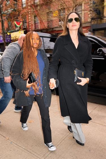 Angelina Jolie Goes On A Mother Daughter Shopping Trip With Zahara In Nyc