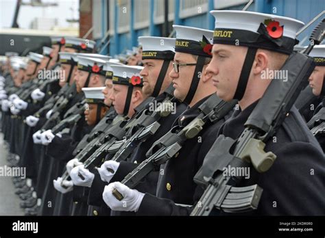 Royal Navy Sailors Rehearse At Hms Excellent Portsmouth For The