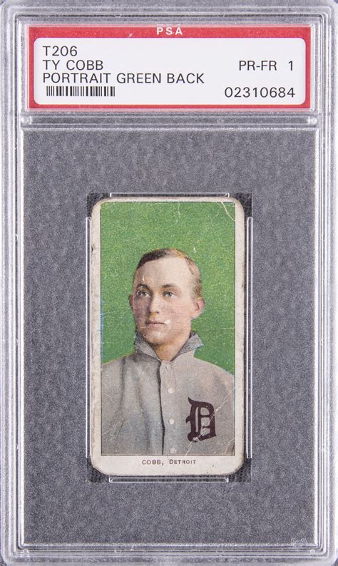 Lot Detail 1909 11 T206 White Border Ty Cobb Portrait Green