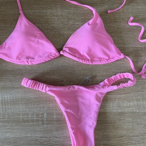 Pink Bikini Set Never Worn Selling 12 Depop