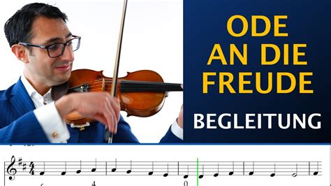 Beethoven s Ode an Freude für Geige Begleitung mit Noten