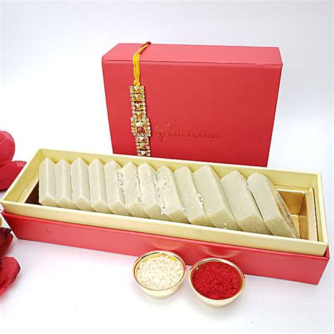 Beautiful Rakhi And Kaju Katli 225gms Combo Canada Gift Beautiful