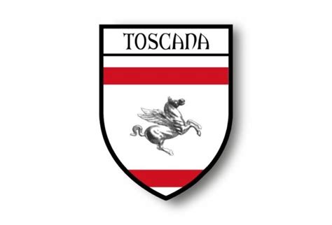 Sticker Car Motorbike Coat Of Arms Flag Tuscany Italy Toscana Ebay